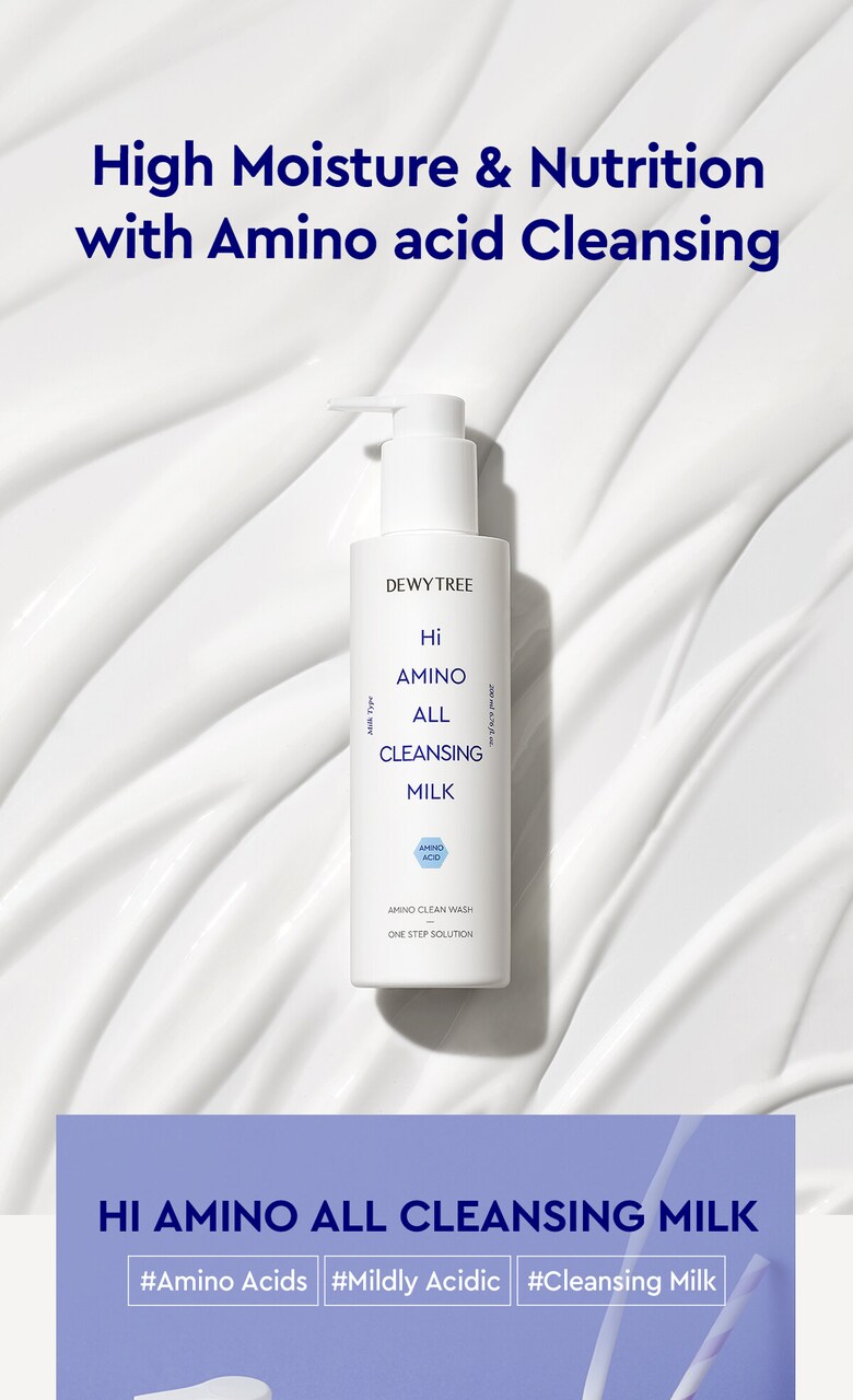 Dewytree Hi Amino All Cleansing Milk: Limpieza Suave e Hidratante para Pieles Sensibles