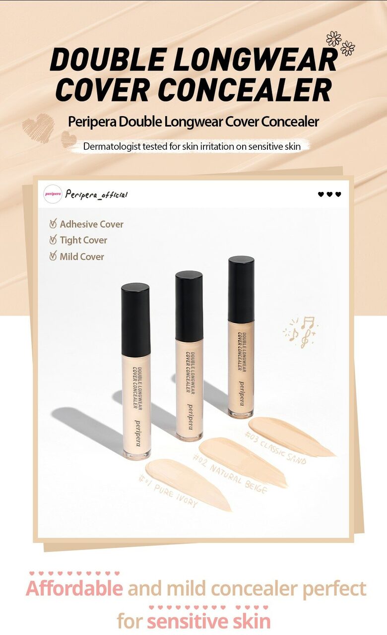 peripera Double Longwear Cover Concealer 5.5g - OLIVE YOUNG Global