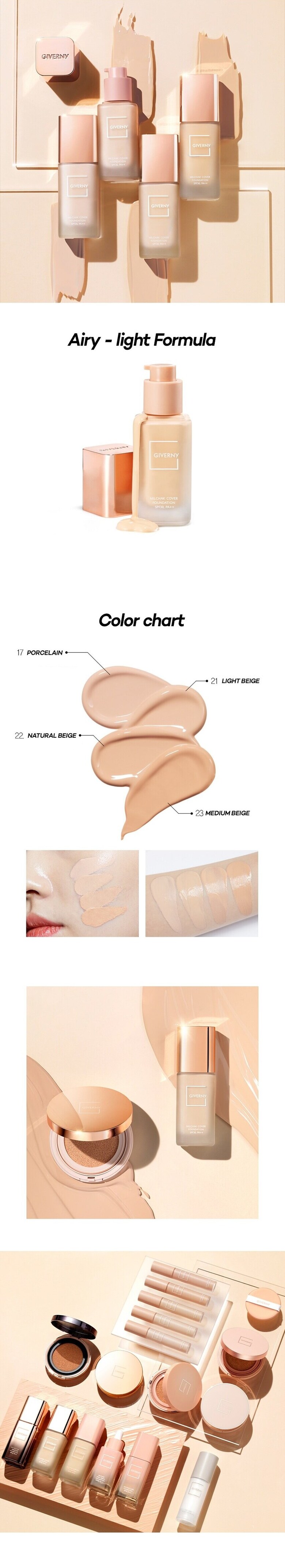 GIVERNY Milchak Cover Foundation 30ml Special Set - OLIVE YOUNG Global
