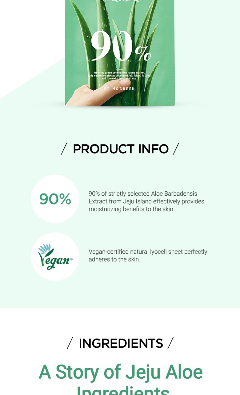 Bring Green 90% Fresh Mask Sheet 20g - OLIVE YOUNG Global
