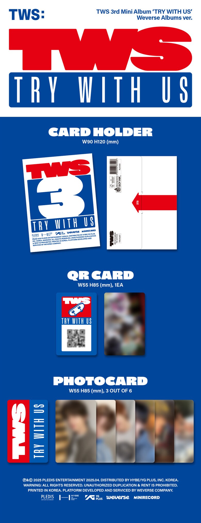 EXCLUSIVE PHOTOCARD] TWS 3rd Mini Album 'TRY WITH US' 1set