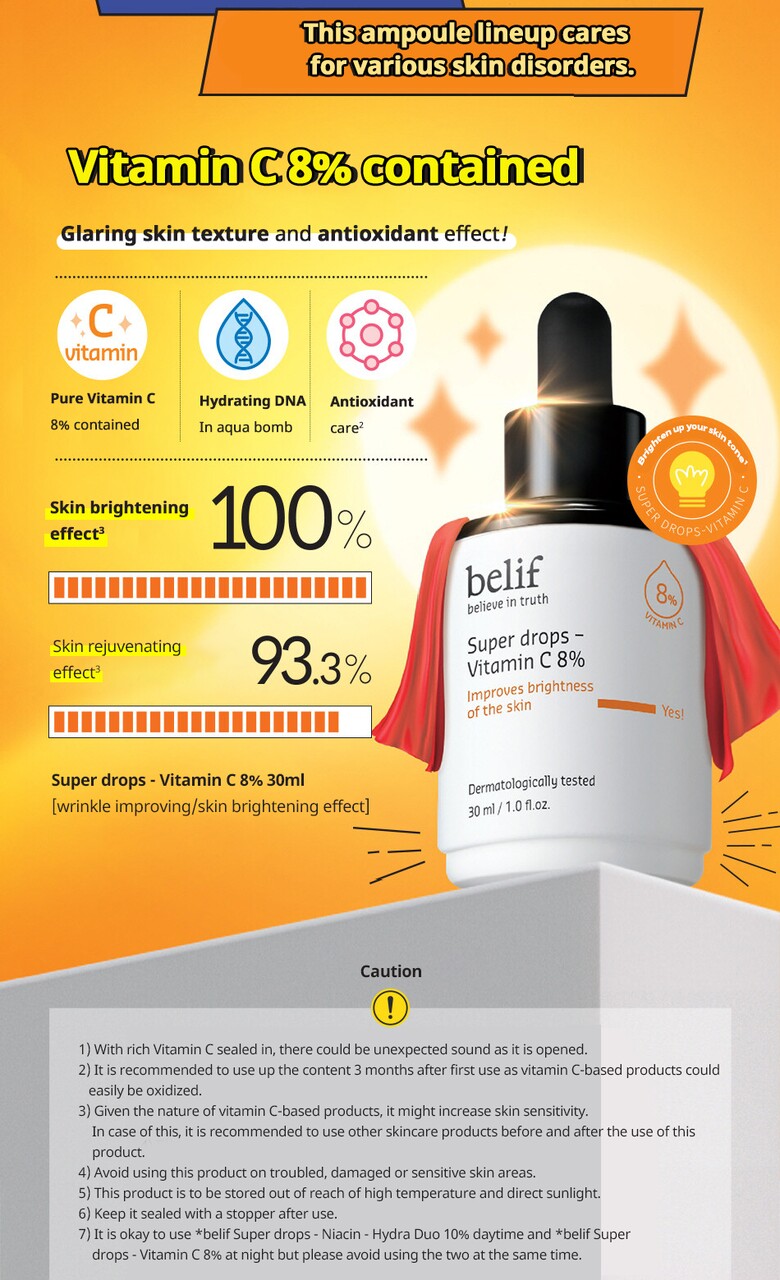 Belif Super Drops- Vitamin C 8% 30ml – THE FACE SHOP, 51% OFF