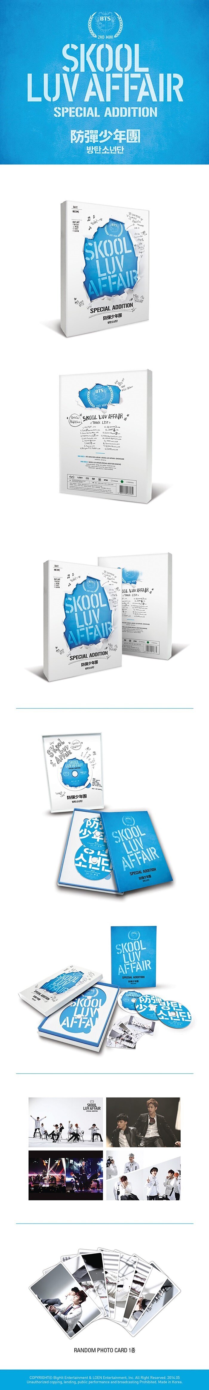 BTS - SKOOL LUV AFFAIR (2ND MINI ALBUM : SPECIAL ADDITION) < CD + 2 DVD > |  OLIVE YOUNG Global