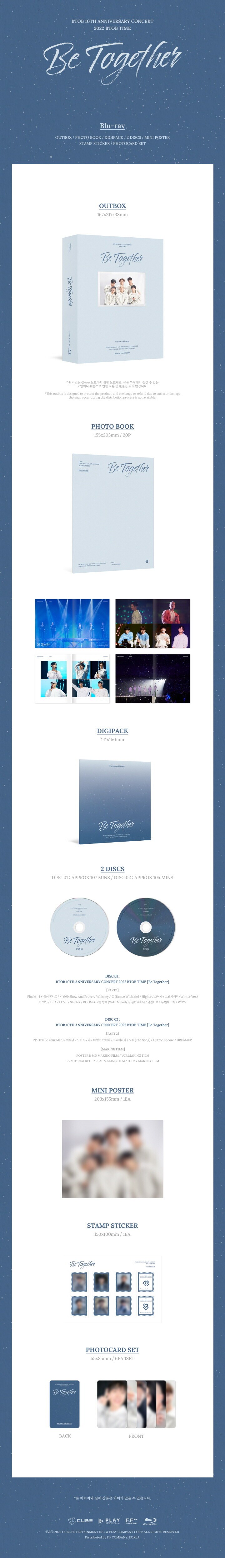 BTOB - 10TH ANNIVERSARY CONCERT [2022 BTOB TIME [BE TOGETHER] (2 DISC) –  Keautiful